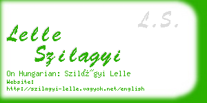 lelle szilagyi business card
